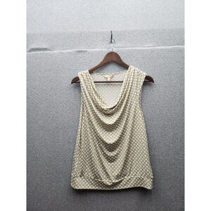 Banana Republic Sleeveless Cowl Neck Top Geometric Print Large